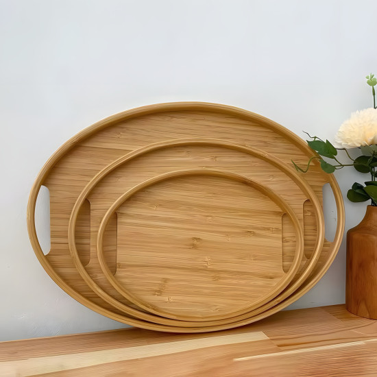 Wooden Tray Set 3 Pcs